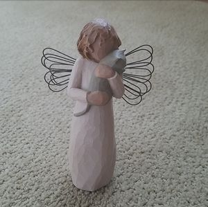 Willow Tree Girl with Cat Angel Figurine